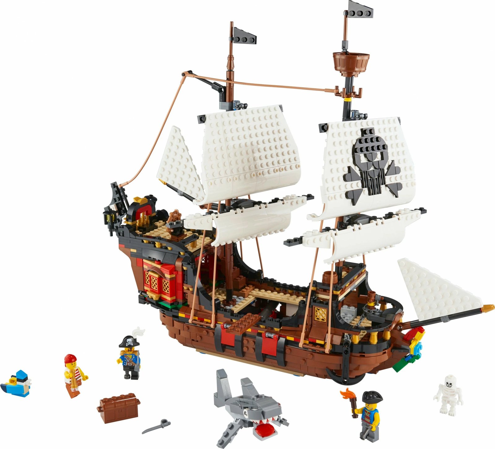 Set ndërtimi LEGO Creator 3in1 Anije Piratësh, 31109, 1264 pjesë, shumëngjyrësh