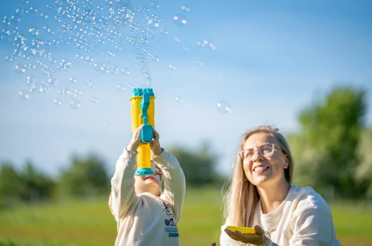 Lodër Bubble Blaster Tm Toys DKF0455 me solucion 0.4L, Blu/Verdhë