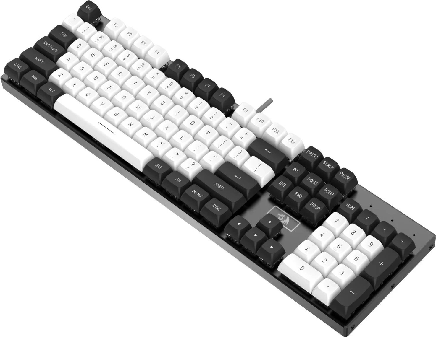 Keycaps Redragon A132 PBT Doubleshot, 150 copë, bardhë-e zezë Keycaps Redragon A132 PBT Doubleshot, 150 copë, bardhë-e zezë