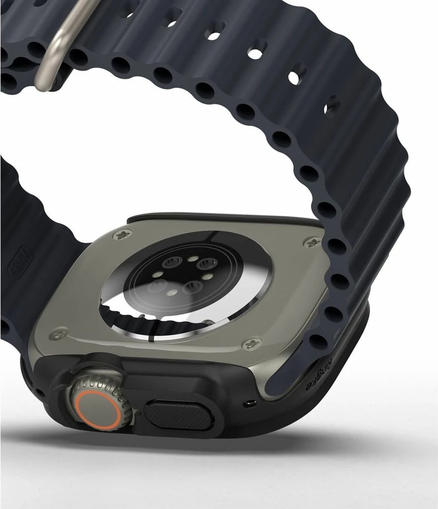 Mbështjellës Ringke Slim për Apple Watch Ultra 1/2 (49mm), 2 copë, Transparent dhe Mat Zi