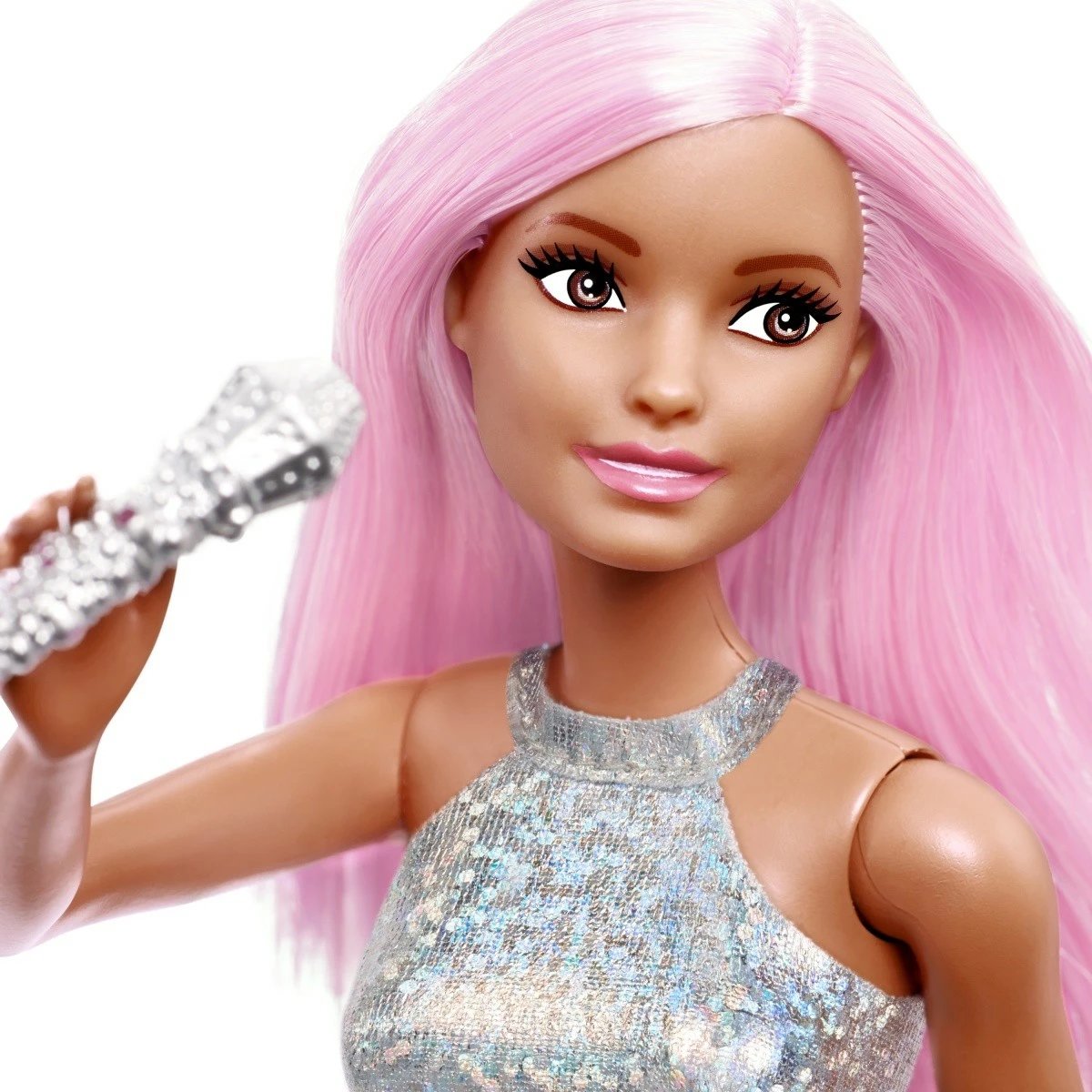 Kukull Barbie Mattel JCW42 Pop Star me mikrofon, për vajza, Rozë