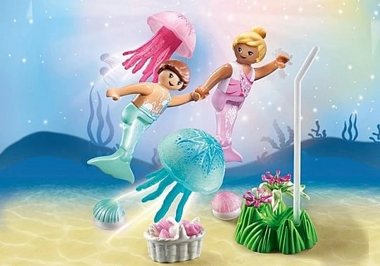 Set figurash Playmobil Princess Magic 71504, Little Mermaids me kandil deti, 30 pjesë