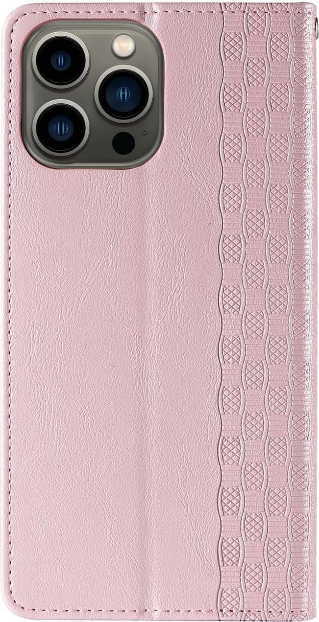 Mbështjellës Hurtel Magnet Strap Case për Samsung Galaxy S23+, me portofol, mbajtëse, rrip dore, Rozë