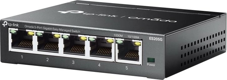 Switch TP-LINK Omada ES205G, 5 porte Gigabit, i menaxhueshëm, Metalik
