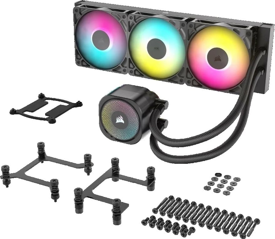 Ftohës procesori Corsair NAUTILUS 240 ARGB, 240 mm, me ndriçim ARGB, i zi