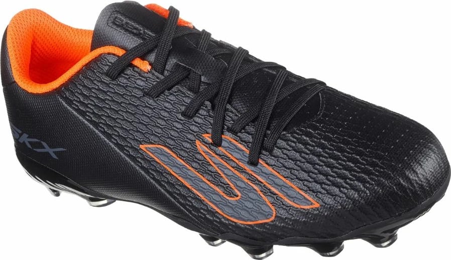 Atlete futbolli për fëmijë Skechers, të zeza-portokalli