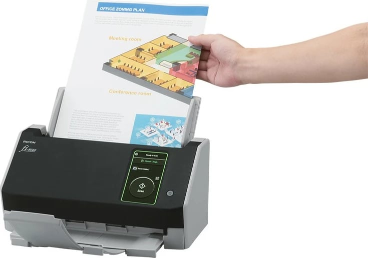 Skaner Ricoh fi-8040, 210 x 297 mm, 600 x 600 DPI, 24 bit, 8 bit, 40 ppm, 80 ipm