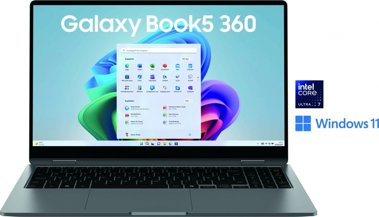 Laptop Samsung Galaxy Book5 360 CU7 258V, 32GB RAM, 512GB SSD, gri