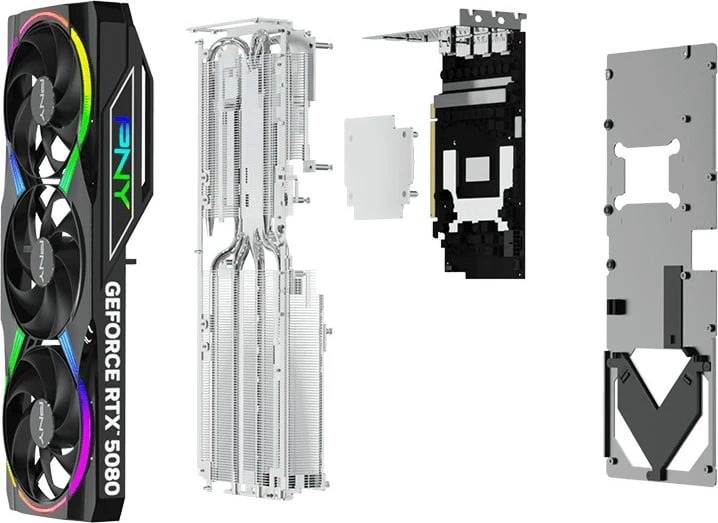 Kartelë grafike PNY GeForce RTX 5080, 16 GB, GDDR7, PCI Express x16 5.0, Multi