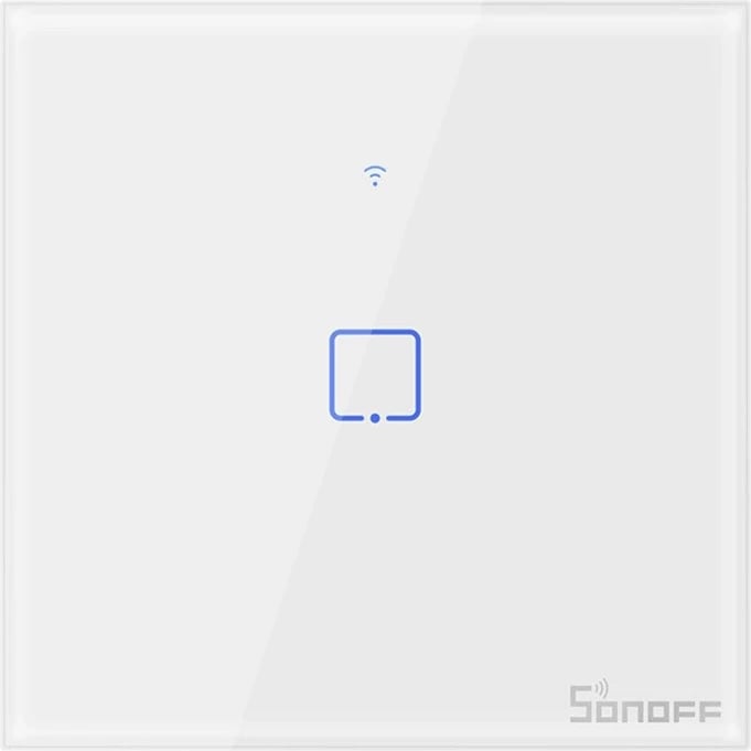 Kasë inteligjente Sonoff T1EU1C-TX, 1 kanal, WiFi + RF 433MHz, e bardhë