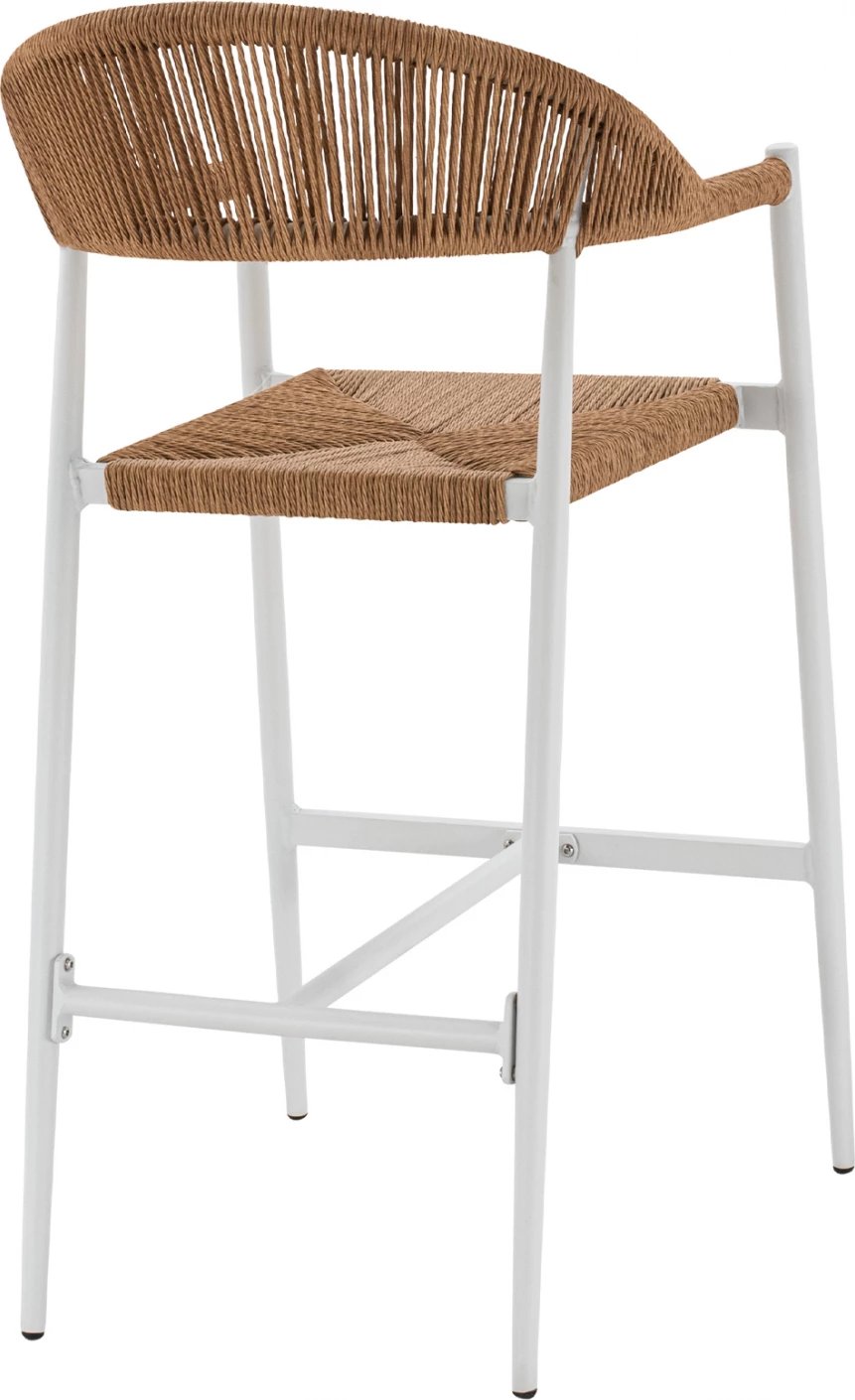 Karrige për bar alumini e bardhë me litar beix FH5788.01 55x57x106 cm