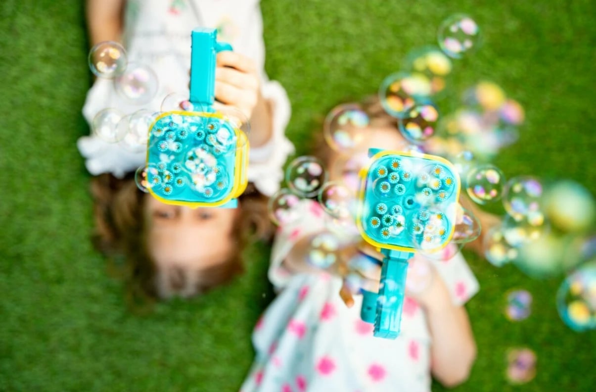 Lodër Bubble Blaster Tm Toys DKF0455 me solucion 0.4L, Blu/Verdhë
