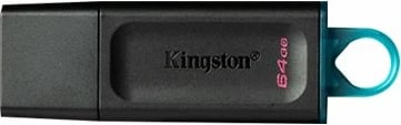 USB Kingston DataTraveler Exodia 64GB, USB 3.2, e zezë/teal