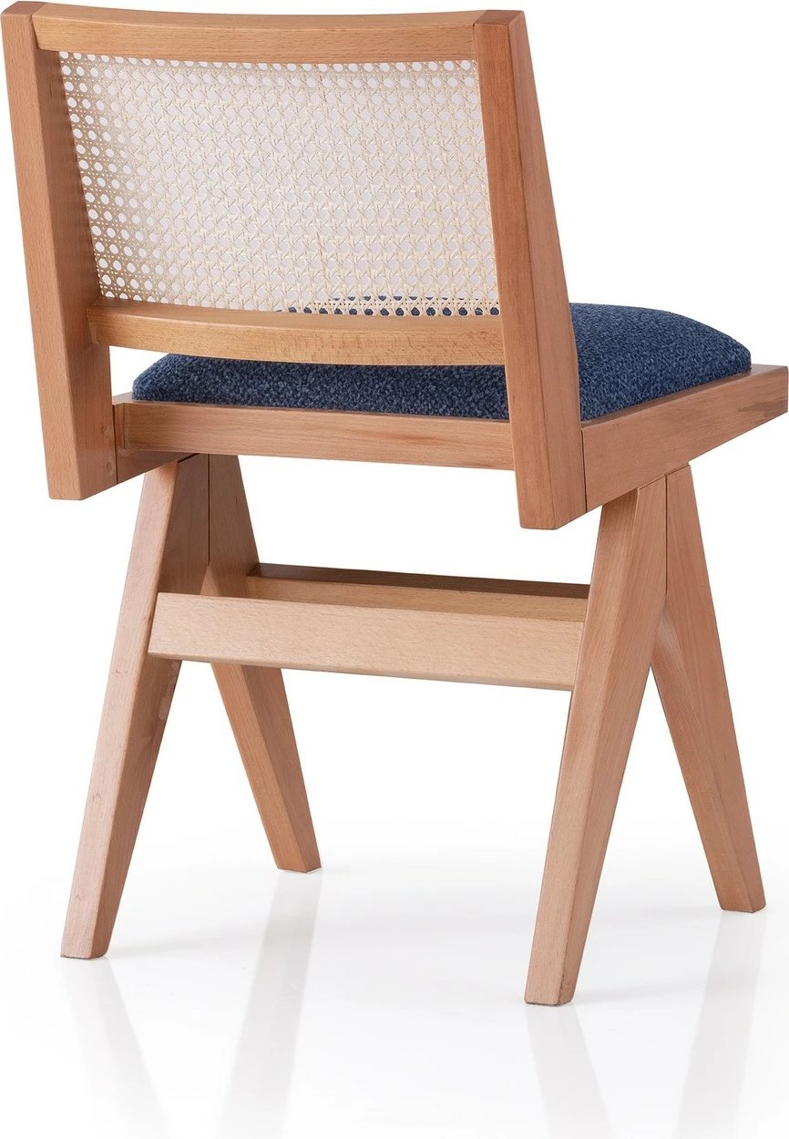 Karrige Skye Decor, formë 4302, ngjyrë lisi dhe blu e errët