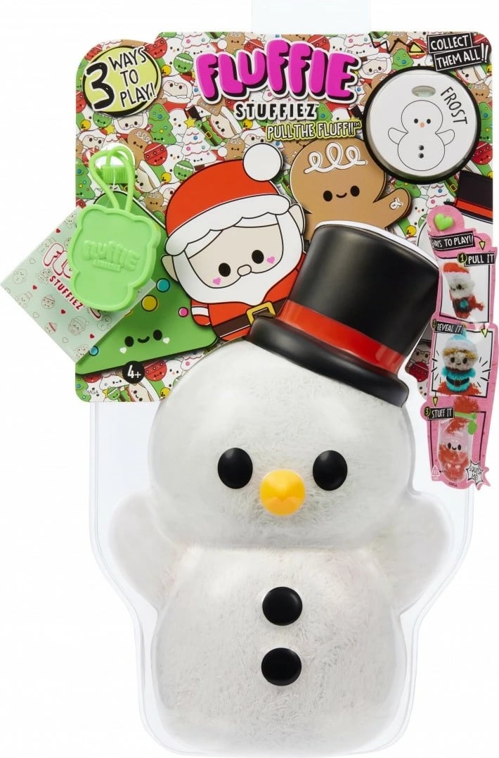 Lodër pelushi Fluffie Stuffiez Snowman, 10", multikolor