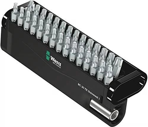 Set bitash Wera 30 copë, çelik inox