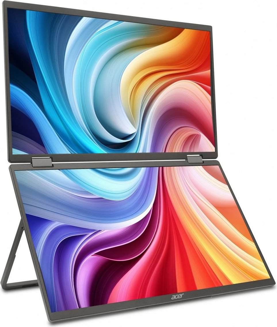 Monitor portativ Acer PD163Qbmiuux, 15.6", FHD, IPS, Dy ekrane, i zi