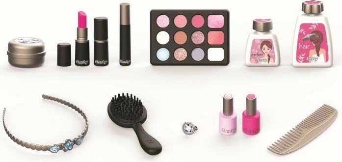 Valixhe lodër Smoby Walizka Beauty me 13 aksesorë, për vajza, Multikolor