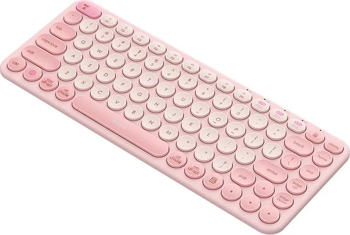 Tastierë Baseus K01A, wireless, tri-mode, baby pink
