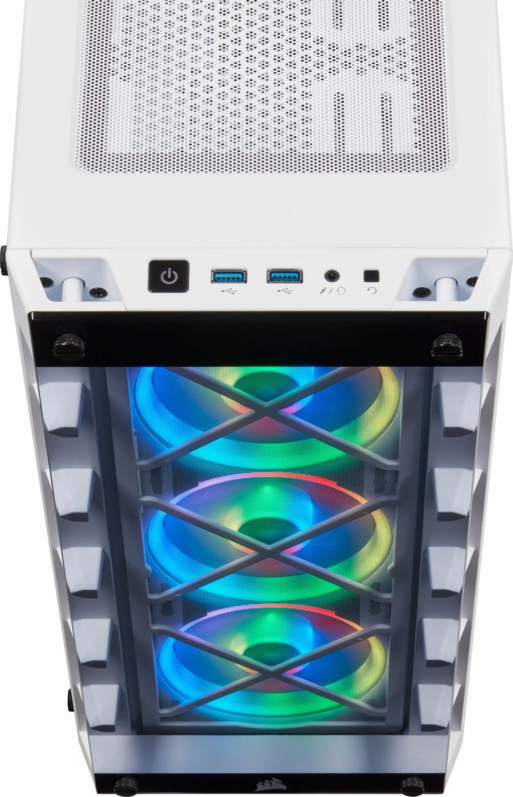 Kasë Corsair Crystal 465X, midi tower, xham i temperuar, RGB, e bardhë