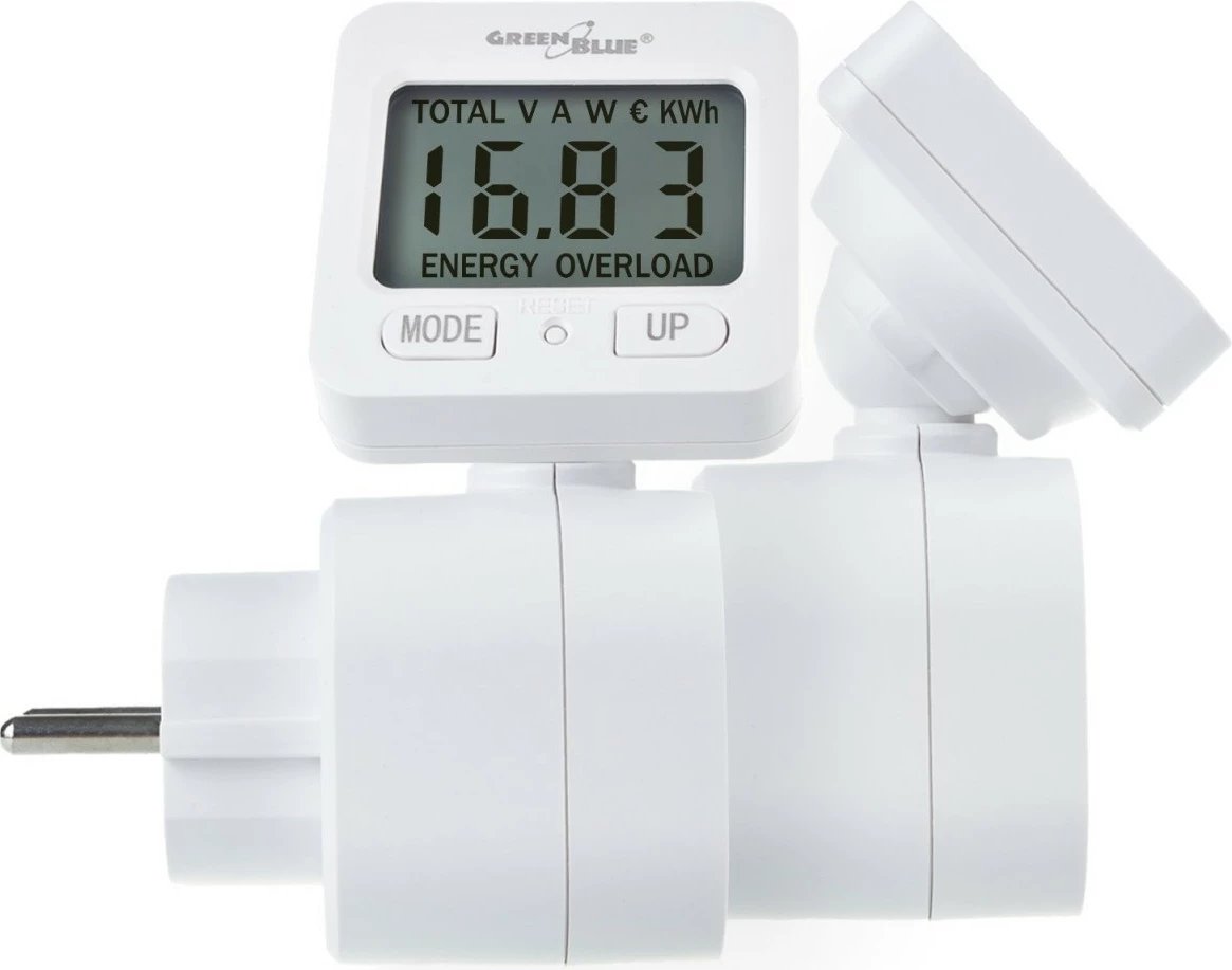 Matës energjie GreenBlue GB615E, 3680W, ekran i kthyeshëm, i bardhë