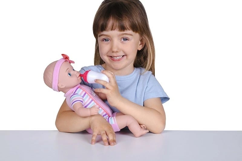 Kukull lodër Natalia Sweet Little One 33 cm me aksesorë, rozë