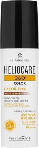 Krem dielli Heliocare 360 Gel Oil Free Bronze Intense, 50ml, bronze