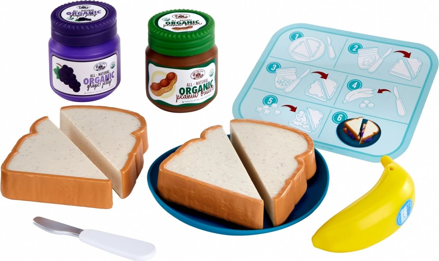 Set lodrash Little Tikes Creative Chefs Sandwiches, gjalpë kikiriku dhe reçel, shumëngjyrësh Set lodrash Little Tikes Creative Chefs Sandwiches, gjalpë kikiriku dhe reçel, shumëngjyrësh