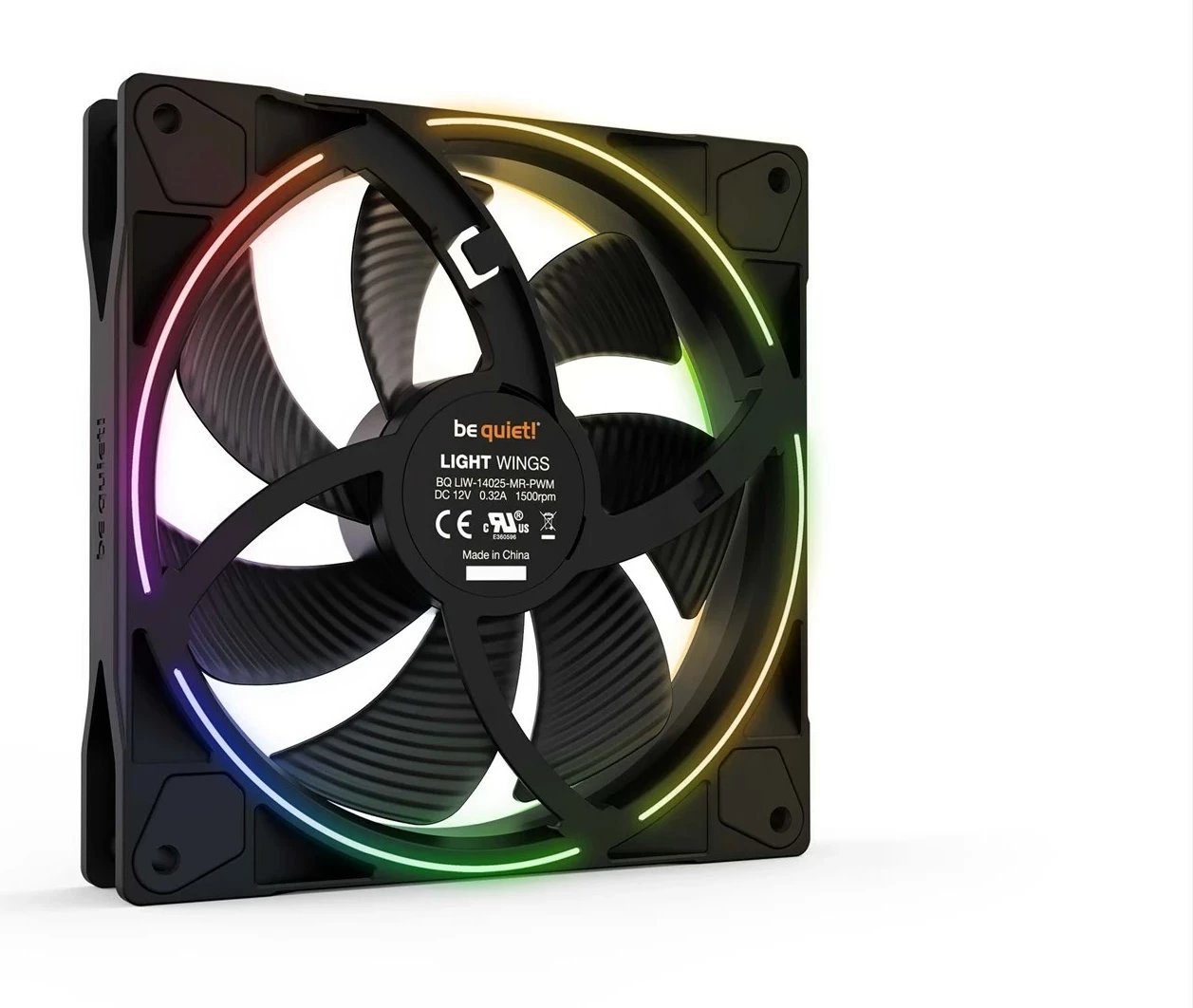 Ventilatorë BE QUIET! Light Wings 140mm ARGB PWM, 3 Pack, Zi