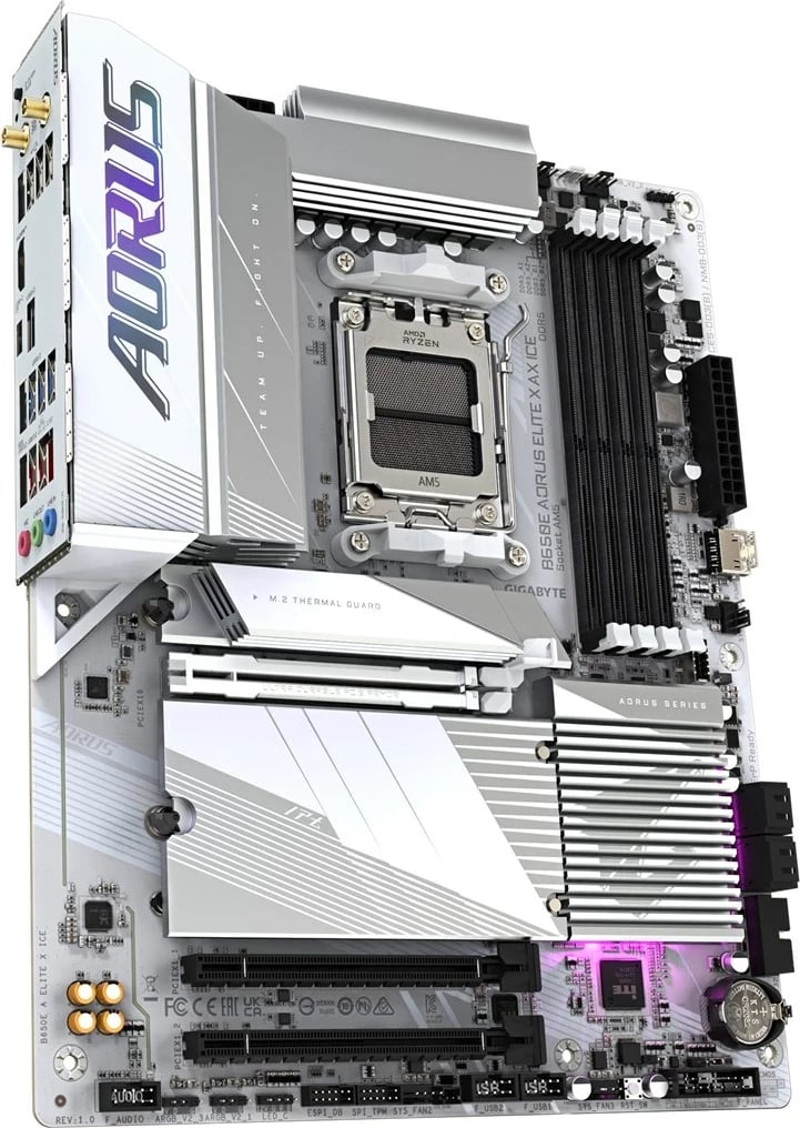Pllakë amë Gigabyte B650E AORUS ELITE X AX ICE, Socket AM5, ATX, Bardhë