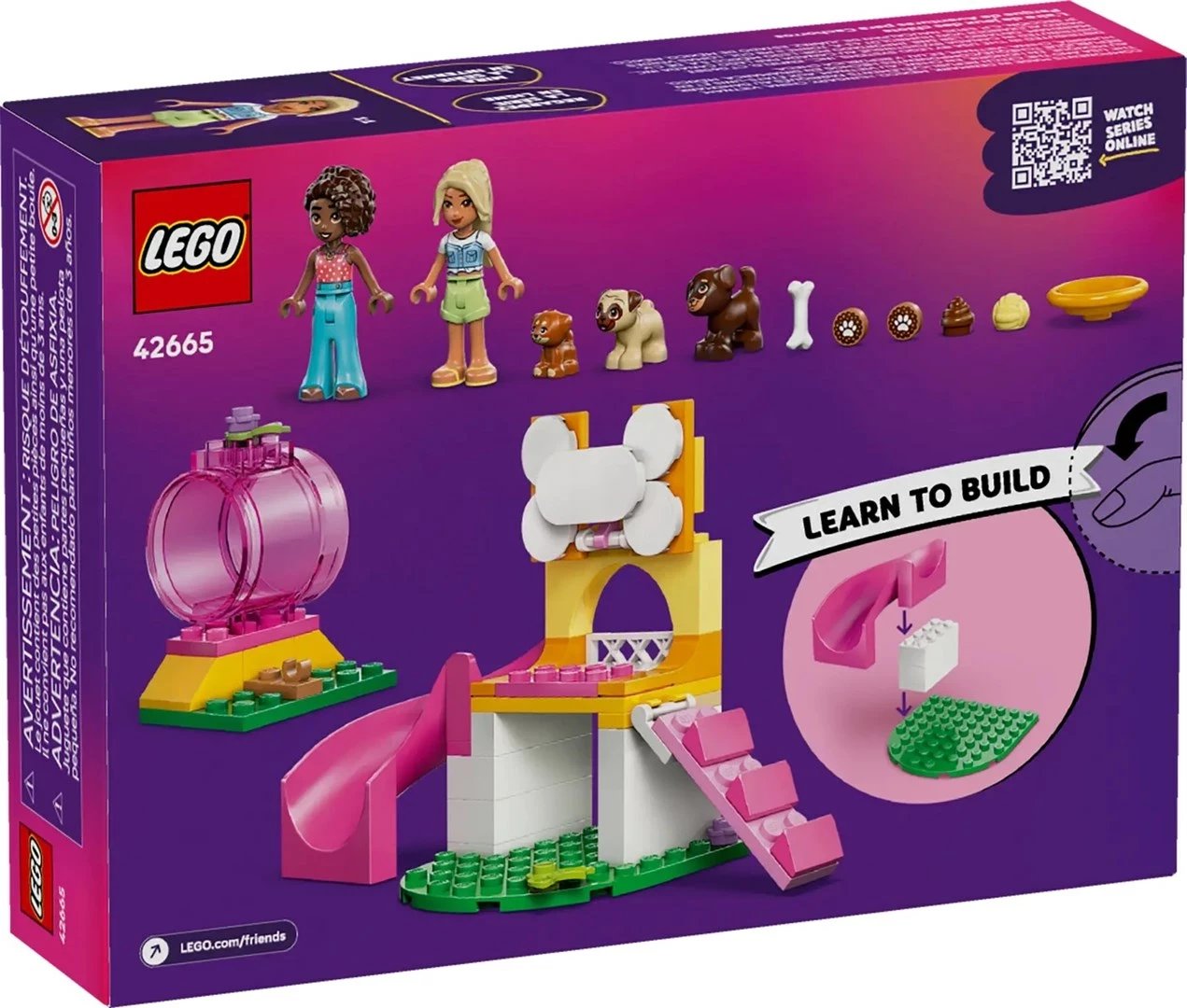 Set lodrash LEGO Friends Puppy Playground 42665, 66 pjesë, për fëmijë 4+