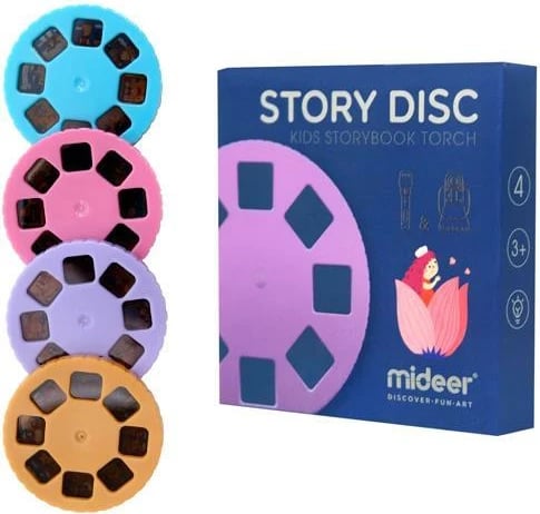 Disqe tregimesh Mideer me 4 tregime, për fëmijë, shumëngjyrëshe