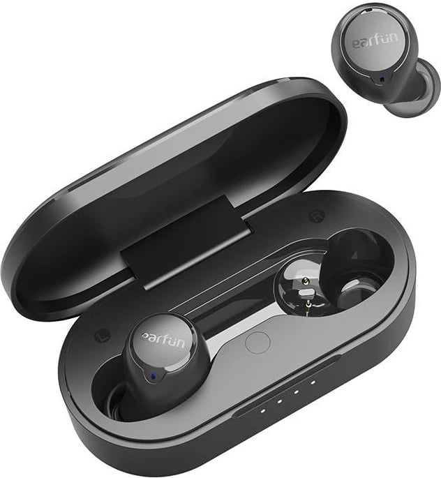 Kufje TWS EarFun Free 1S, in-ear, Bluetooth 5.3, IPX7, e zezë