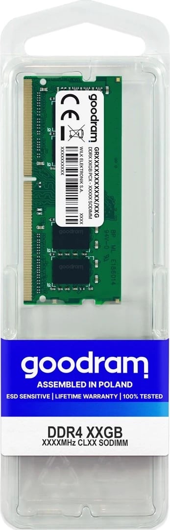 RAM memorie Goodram, 8GB DDR4, 3.2 GHz