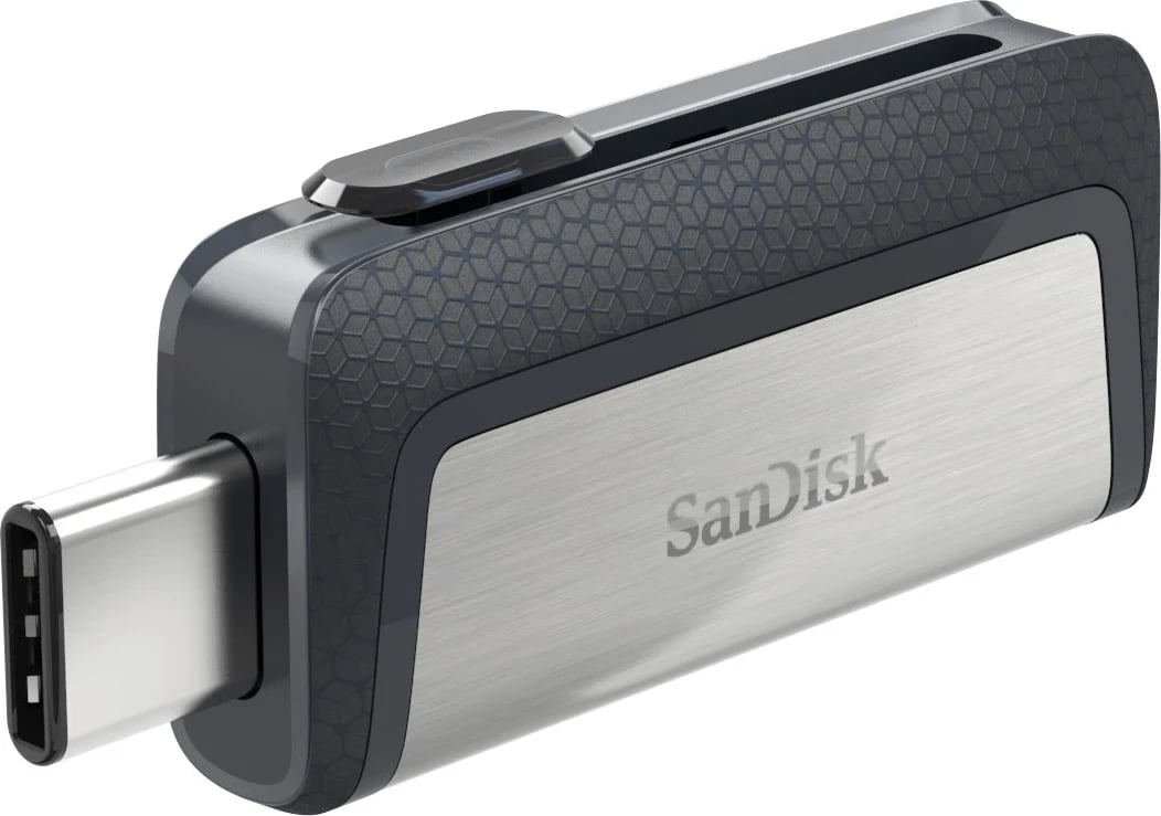 USB flash drive SanDisk Ultra Dual Drive USB Type-C 32 GB, e zezë, argjendtë