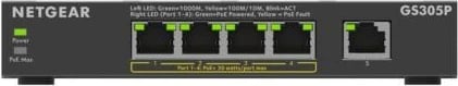 Switch Netgear GS305P-300EUS, 5 porta Gigabit, 4 PoE+, i zi