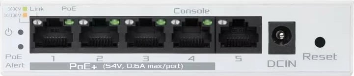 Switch i menaxhuar Asus EBP15, 5 porta GE (4xPoE+ 60W), i bardhë