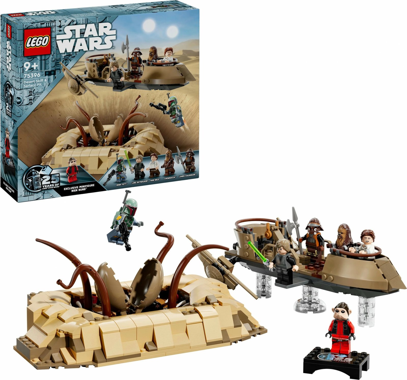 Set ndërtimi LEGO Star Wars 75396 Desert Skiff & Sarlacc Pit, 558 pjesë, shumëngjyrësh