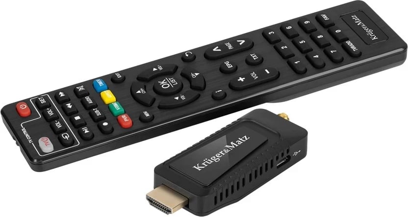 Telekomandë KRUGER & MATZ, DVB-T2, H.265 HEVC KM9999, i zi 