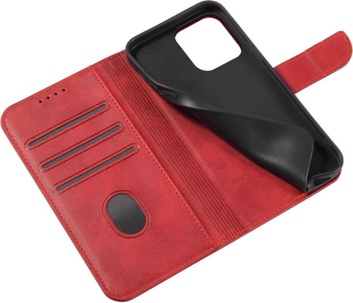 Mbështjellës magnetik me kapak Hurtel për Samsung Galaxy S25, Kuq