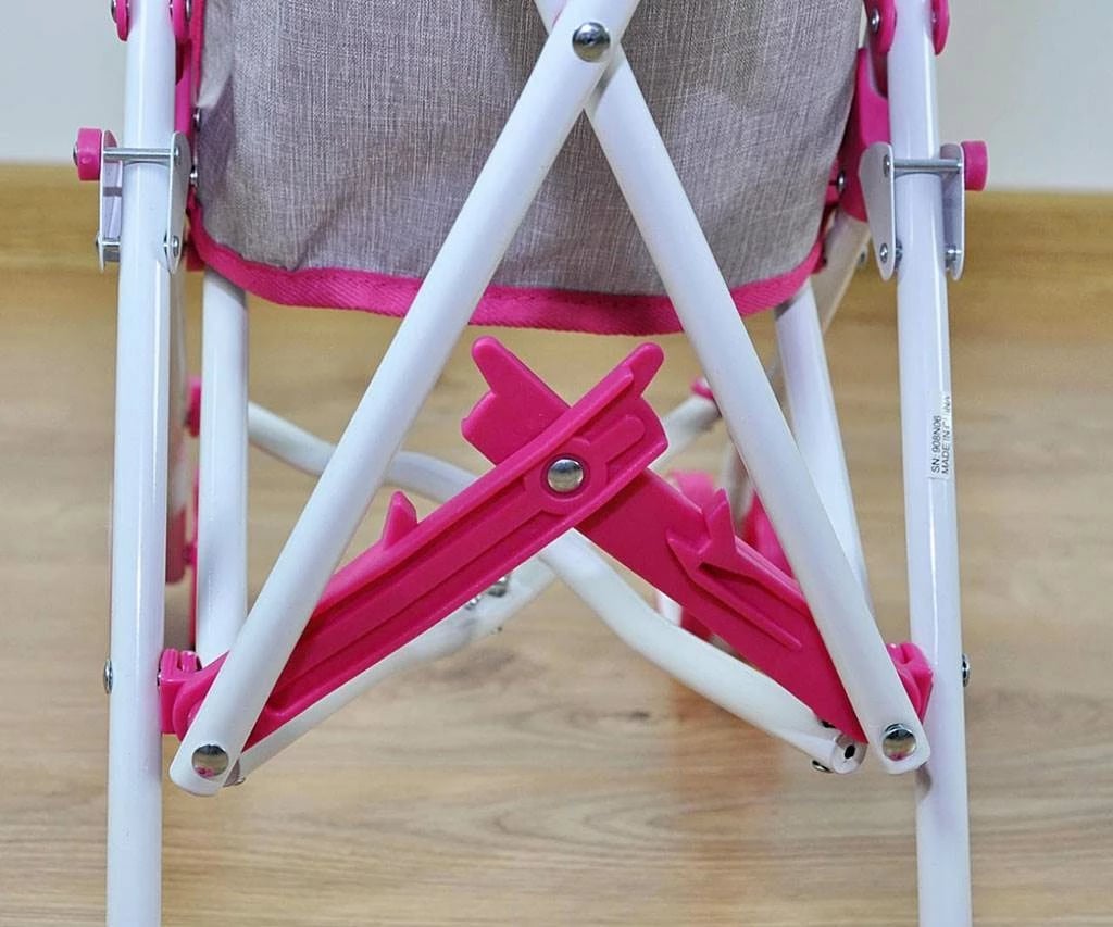 Karrocë golf për kukulla, Milly Mally Julia Prestige, për kukulla deri 50 cm, strukturë metalike, palosje ombrellë, turkeze