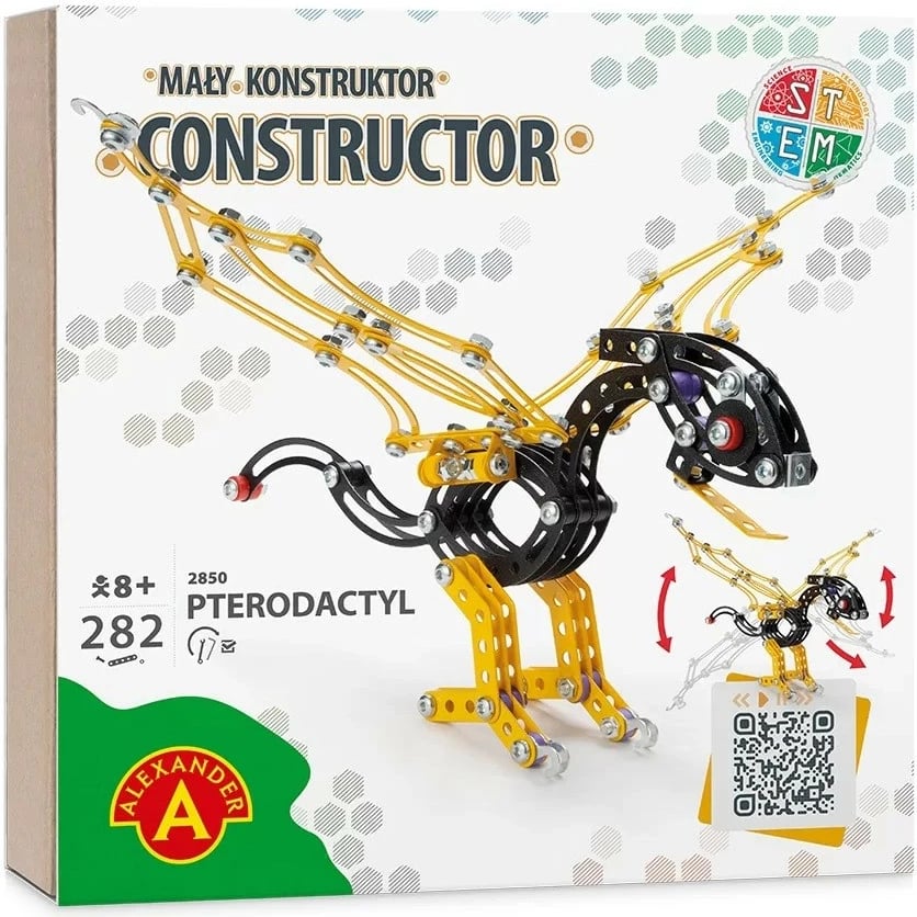 Set ndërtimi metalik Alexander Small Constructor Pterodactyl, 202 pjesë