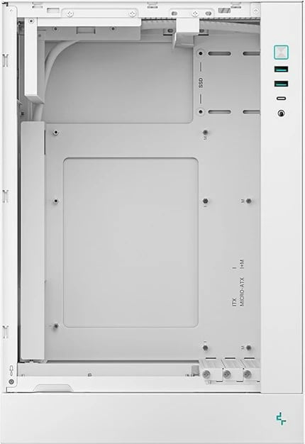 Kasë DeepCool CH170 PLUS WH, xham i temperuar, e bardhë