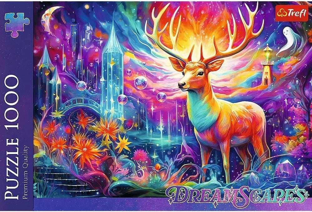 Puzzle 1000 pjesë Trefl DreamScapes Mystical Deer, 68.3x48cm Puzzle 1000 pjesë Trefl DreamScapes Mystical Deer, 68.3x48cm