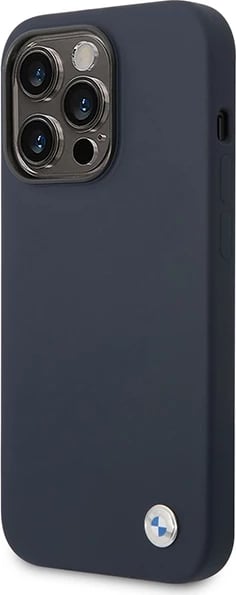Mbështjellës BMW BMHMP14LSILNA për iPhone 14 Pro 6.1", silikon, MagSafe, navy blue