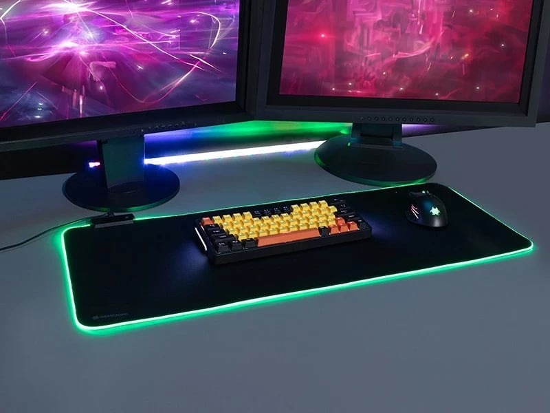 Mauspad Tracer GameZone Maxi RGB, 80 x 30 cm, Plastike, me ndriçim RGB