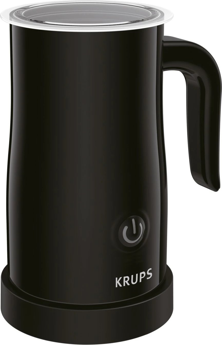 Shkumëzues qumështi Krups XL1008, automatik, 150 ml, inox, i zi