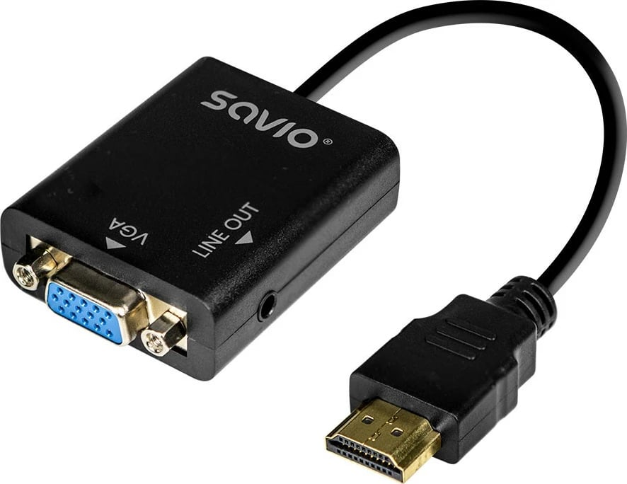 Adapter HDMI-VGA Savio AK-76 me audio, i zi