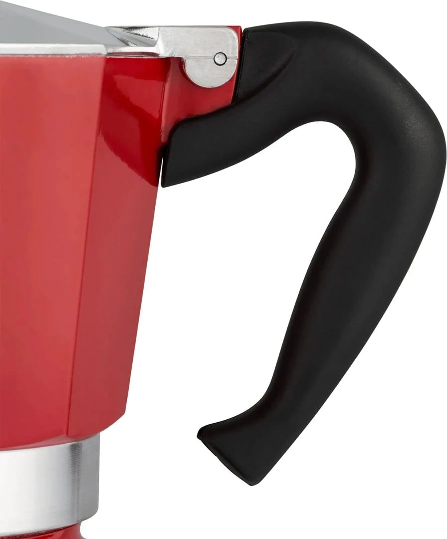 Moka Bialetti Moka Express Winter Wonderland, 3 filxhanë, 140 ml, Kuqe, Argjendtë