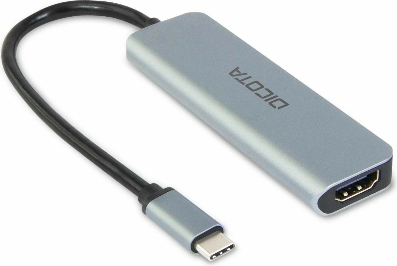 Docking station DICOTA D32060, USB Type-C, HDMI, 100W, argjendtë